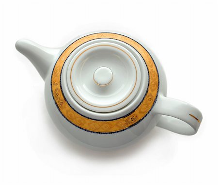 pot of gold - White china teapot isolated on white. Stock Photo - Budget Royalty-Free & Subscription, Code: 400-05196334