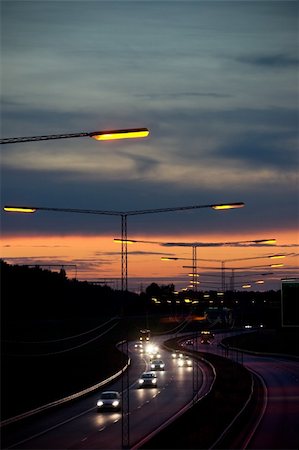 simsearch:400-04356597,k - Highway in the evening, after sunset Stock Photo - Budget Royalty-Free & Subscription, Code: 400-05196345