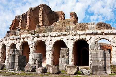 simsearch:400-04669290,k - Santa Maria Capua Vetere Amphitheater in Capua city, Italy in december 2009. Stock Photo - Budget Royalty-Free & Subscription, Code: 400-05196355