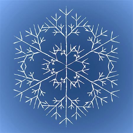 Detailed grunge snowflake on blue background, can easylly be plased on any background Photographie de stock - Aubaine LD & Abonnement, Code: 400-05196609