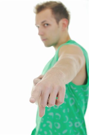 simsearch:400-04320842,k - strong young man exercise fitness isolated on white Photographie de stock - Aubaine LD & Abonnement, Code: 400-05197369