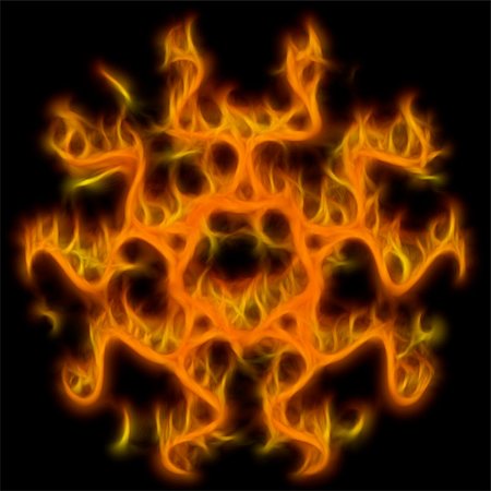 simsearch:400-05715474,k - Abstract of mystery pentagram-symbol. Flame-simulated on black background. Stock Photo - Budget Royalty-Free & Subscription, Code: 400-05197497