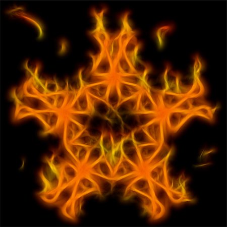 simsearch:400-05715474,k - Abstract of mystery pentagram-symbol. Flame-simulated on black background. Stock Photo - Budget Royalty-Free & Subscription, Code: 400-05197499