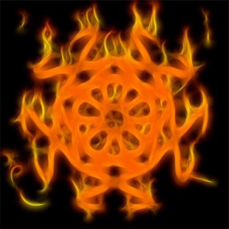 simsearch:400-05715474,k - Abstract of mystery pentagram-symbol. Flame-simulated on black background. Stock Photo - Budget Royalty-Free & Subscription, Code: 400-05197501