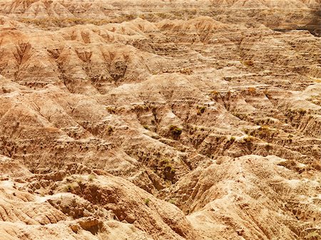 simsearch:400-03948680,k - Rugged terrain in Badlands National Park, South Dakota. Horizontal shot. Foto de stock - Super Valor sin royalties y Suscripción, Código: 400-05199681