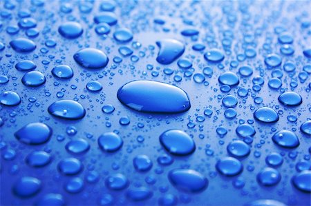 Blue water Drops background Stock Photo - Budget Royalty-Free & Subscription, Code: 400-05199800