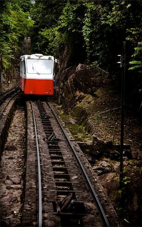 simsearch:400-04303416,k - Mountain tram going through the jungle. Penang collection. Stock Photo - Budget Royalty-Free & Subscription, Code: 400-05199913