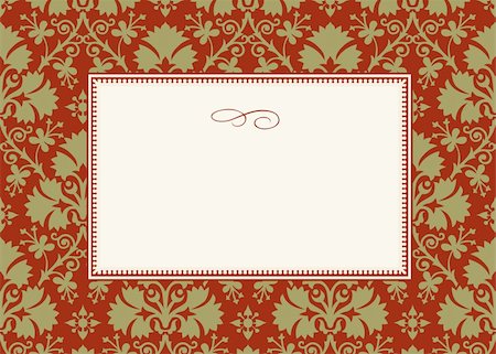 Detailed Christmas or holiday themed frame and seamless pattern. The pattern is included as a seamless swatch Stock Photo - Budget Royalty-Free & Subscription, Code: 400-05190321