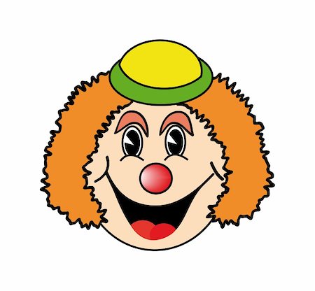 simsearch:400-06200072,k - nice illustration of clown isolated on white background Stock Photo - Budget Royalty-Free & Subscription, Code: 400-05190375