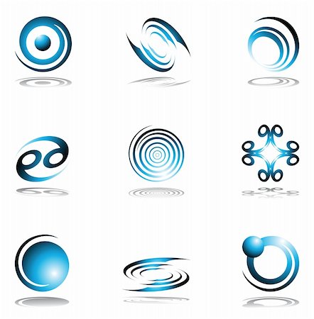 simsearch:400-07986691,k - Design elements set. Abstract icons. Vector art in Adobe illustrator EPS format, compressed in a zip file. The different graphics are all on separate layers so they can easily be moved or edited individually. The document can be scaled to any size without loss of quality. Fotografie stock - Microstock e Abbonamento, Codice: 400-05190647