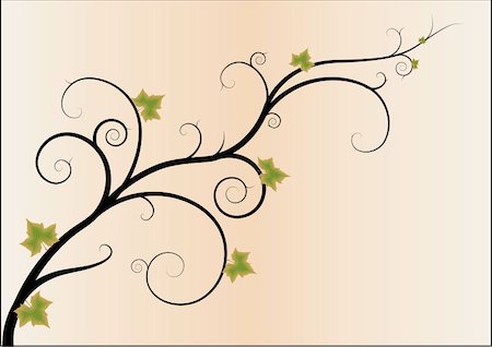fall floral backgrounds - A vector illustration Stock Photo - Budget Royalty-Free & Subscription, Code: 400-05190704