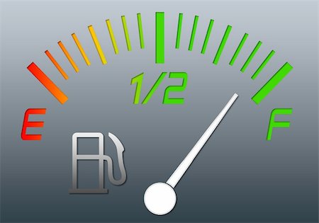 simsearch:400-06748729,k - Illustration of the gauge of fuel with an arrow on a full tank Stock Photo - Budget Royalty-Free & Subscription, Code: 400-05190885