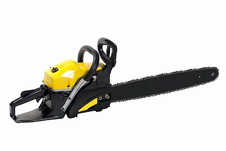 simsearch:400-04030334,k - chainsaw isolated over white background Photographie de stock - Aubaine LD & Abonnement, Code: 400-05191304