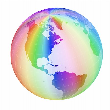 simsearch:859-03039351,k - colorful globe frame isolated on white background Photographie de stock - Aubaine LD & Abonnement, Code: 400-05191510