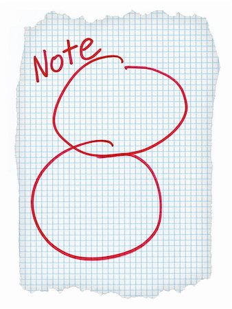 simsearch:400-06568755,k - two circles scribbled on a squared piece of paper, edges are very frayed Stock Photo - Budget Royalty-Free & Subscription, Code: 400-05191612