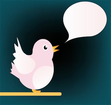 simsearch:400-04214796,k - nice little pink bird with bubble isolated on background Stockbilder - Microstock & Abonnement, Bildnummer: 400-05191648