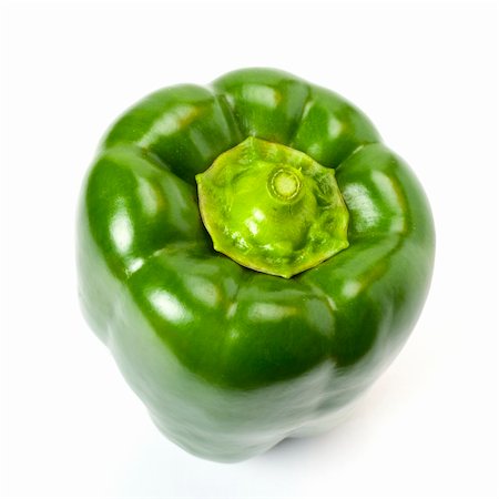 simsearch:400-06092107,k - picture of a Green pepper isolated on white Fotografie stock - Microstock e Abbonamento, Codice: 400-05191738