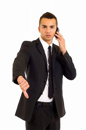 simsearch:400-09030070,k - Businessman with bad news on his cell phone disapproving Fotografie stock - Microstock e Abbonamento, Codice: 400-05191890