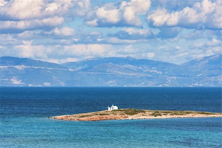 solitaire - Chapel on a small island close to Vravrona in Greece Stock Photo - Budget Royalty-Free & Subscription, Code: 400-05191923