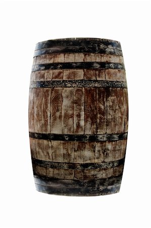 isolated wood barrel on a white background Photographie de stock - Aubaine LD & Abonnement, Code: 400-05192099
