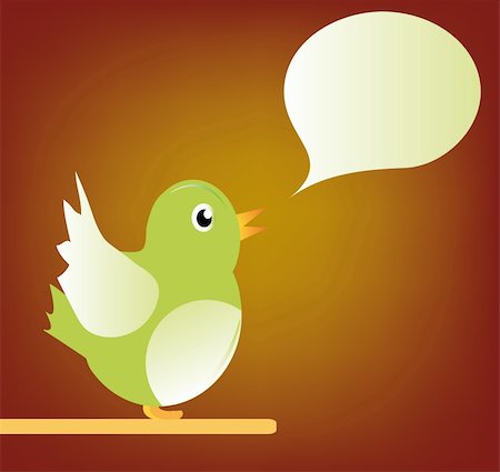 simsearch:400-04214796,k - green bird with bubble on brown background Stockbilder - Microstock & Abonnement, Bildnummer: 400-05192345