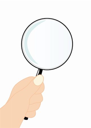 simsearch:400-04379190,k - magnifying glass with hand isolated on white background Stock Photo - Budget Royalty-Free & Subscription, Code: 400-05192341