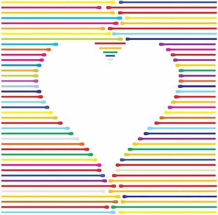 simsearch:400-04079766,k - heart made from rainbow colo  lines, vector illustration Stock Photo - Budget Royalty-Free & Subscription, Code: 400-05192447