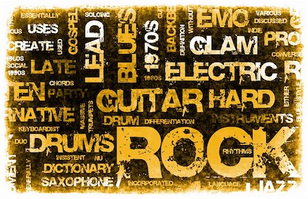 Rock Music Party Invitation as Poster Art Stock Photo - Budget Royalty-Free & Subscription, Code: 400-05192722