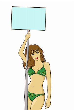 skylark12 (artist) - illustration of a girl in a swimsuit Photographie de stock - Aubaine LD & Abonnement, Code: 400-05192774