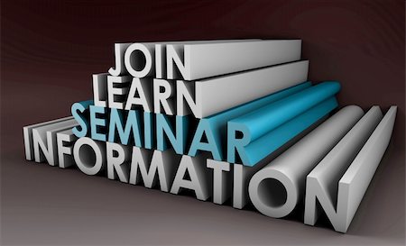 public talk - Seminar to Join and Learn Information in 3d Stock Photo - Budget Royalty-Free & Subscription, Code: 400-05192840