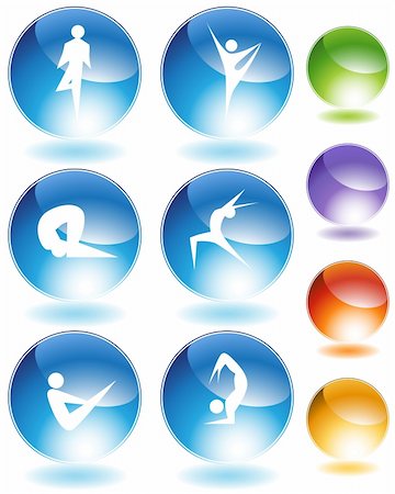 simsearch:400-04849066,k - Contortionist crystal set isolated on a white background. Foto de stock - Super Valor sin royalties y Suscripción, Código: 400-05192916