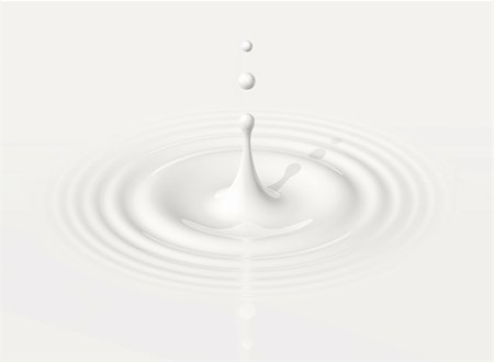 simsearch:400-04817988,k - drop of milk splashing and making ripple. 3D illustration Stockbilder - Microstock & Abonnement, Bildnummer: 400-05193357