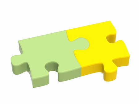 simsearch:400-04730835,k - Two parts of a puzzle. Object over white Stock Photo - Budget Royalty-Free & Subscription, Code: 400-05193790