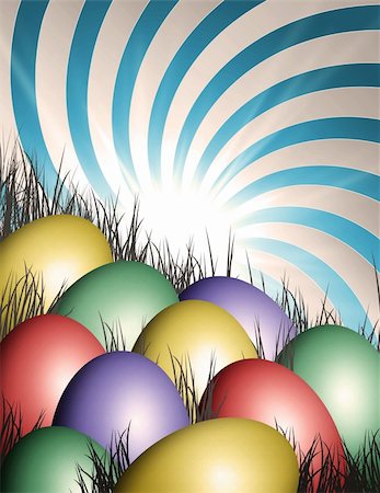 simsearch:400-07921731,k - any colored easter eggs in the green grass Stock Photo - Budget Royalty-Free & Subscription, Code: 400-05193900