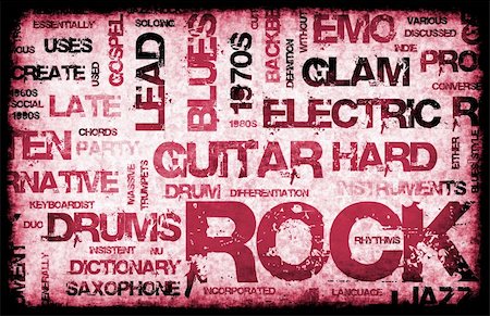 Rock Music Party Invitation as Poster Art Stock Photo - Budget Royalty-Free & Subscription, Code: 400-05204030