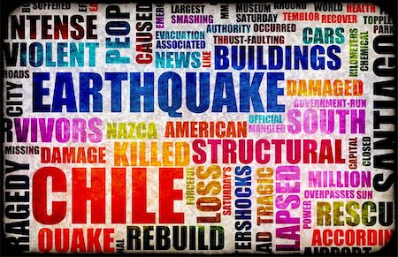 emergency supplies - Chile Earthquake Crisis Disaster as a Concept Stock Photo - Budget Royalty-Free & Subscription, Code: 400-05204142