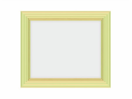 simsearch:400-07449230,k - Isolated decorative golden frame over white background Foto de stock - Super Valor sin royalties y Suscripción, Código: 400-05204195