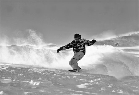 simsearch:400-05204614,k - freestyle snowboarder jump and ride free style  at sunny winter day on mountain Stock Photo - Budget Royalty-Free & Subscription, Code: 400-05204543