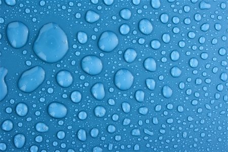 Blue water drops background with big and small drops Stock Photo - Budget Royalty-Free & Subscription, Code: 400-05204979