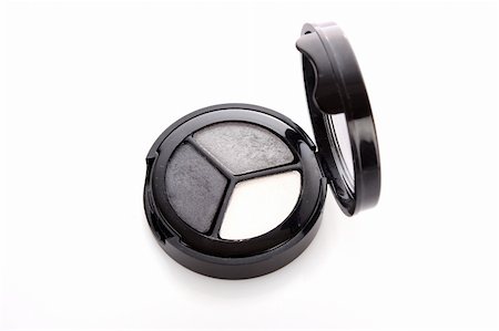 simsearch:400-05730718,k - Professional cosmetics. Eyeshadows of white, grey and black colors Photographie de stock - Aubaine LD & Abonnement, Code: 400-05204971
