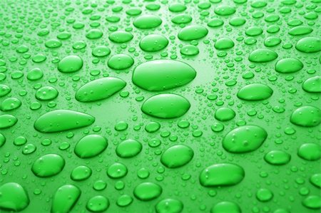 Green water drops background Photographie de stock - Aubaine LD & Abonnement, Code: 400-05204984