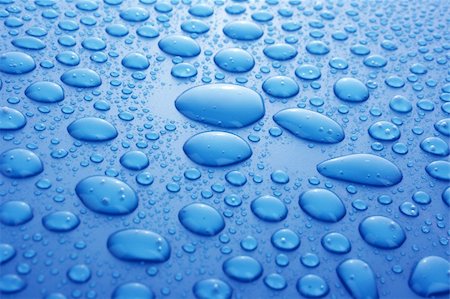 Blue water drops background Photographie de stock - Aubaine LD & Abonnement, Code: 400-05204983