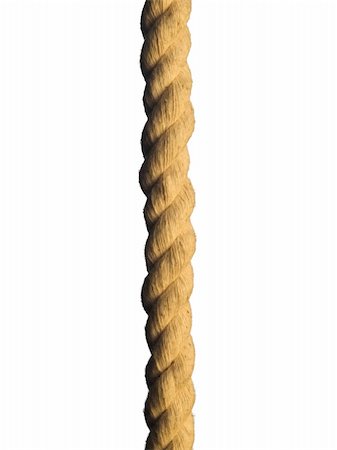 Close up of a brown rope isolated on white. Stock Photo - Budget Royalty-Free & Subscription, Code: 400-05205473