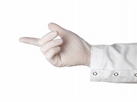 A doctor's hand is pointing to the left. Stock Photo - Budget Royalty-Free & Subscription, Code: 400-05205487