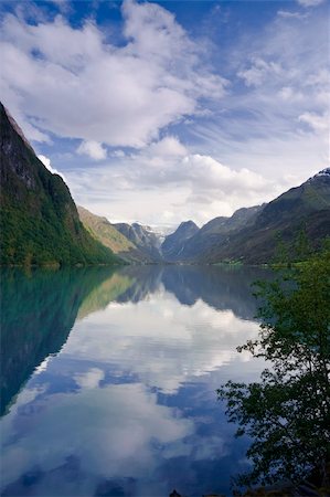 Lake Oldevatnet, Briksdal Glacier Valley, Olden, Stryn, Norway Stock Photo - Budget Royalty-Free & Subscription, Code: 400-05205519