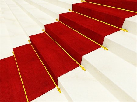 red carpet on 3d marble stair image Stock Photo - Budget Royalty-Free & Subscription, Code: 400-05205702