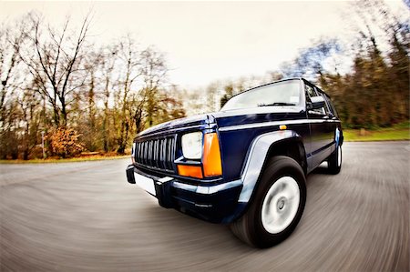 fast car close up - Driving, moving jeep, Stock Photo - Budget Royalty-Free & Subscription, Code: 400-05205965