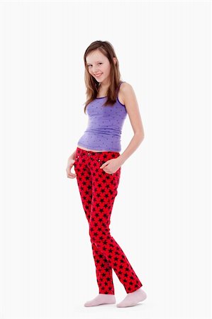 studio portrait of a pretty, eleven years old girl isolated on white Photographie de stock - Aubaine LD & Abonnement, Code: 400-05206214