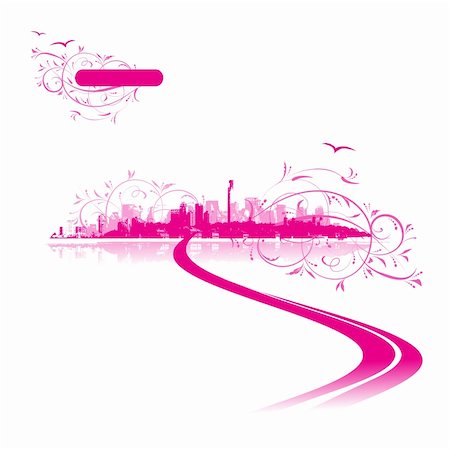 simsearch:400-05904467,k - Cityscape background pink, urban art Stock Photo - Budget Royalty-Free & Subscription, Code: 400-05206632