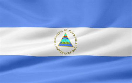 Very large version of the flag of Nicaragua Stock Photo - Budget Royalty-Free & Subscription, Code: 400-05206917